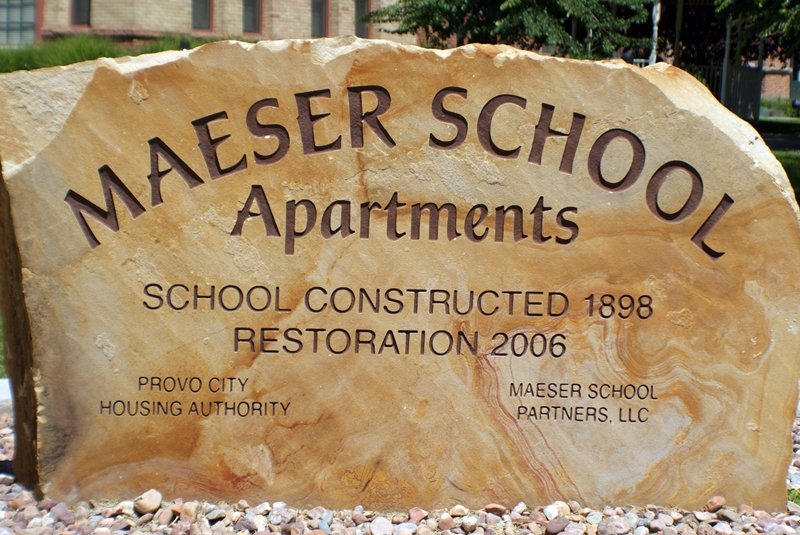 Maeser School Sign, Provo Utah