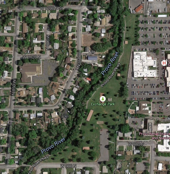 Exchange Park Provo Utah Google Earth View