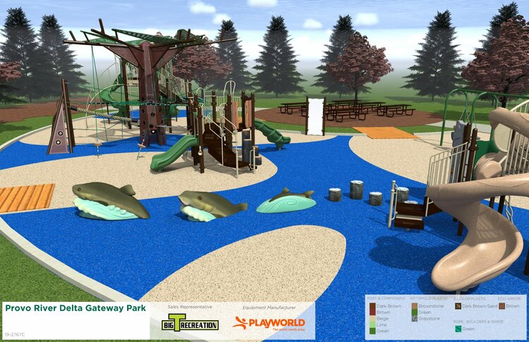 Provo River Gateway Park Playground, Provo Utah